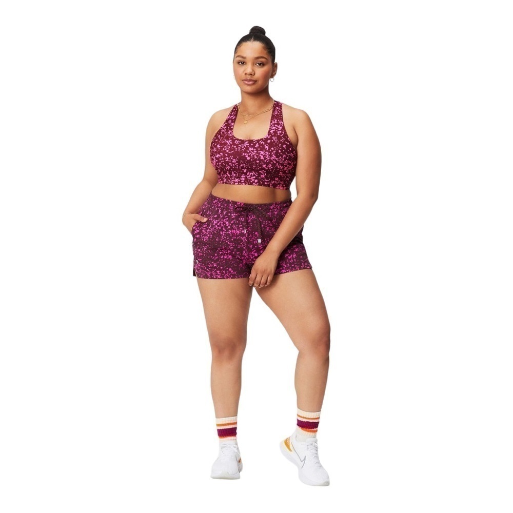 Fabletics - THE ONE SHORT 3" NEON PINK TROPIC SPRITZ (B1)